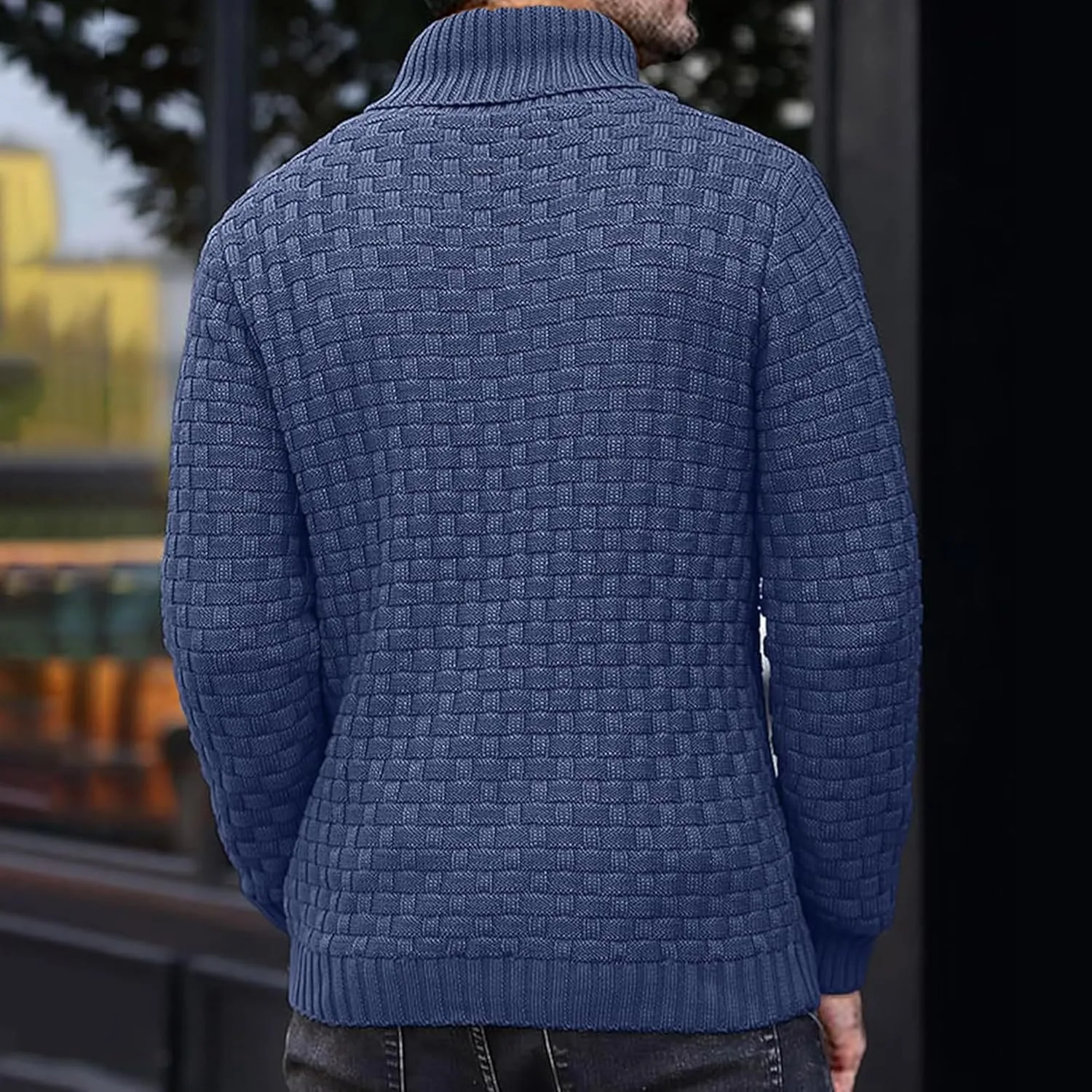 Мужской свитер с пуговицами Slim Fit — фото 4