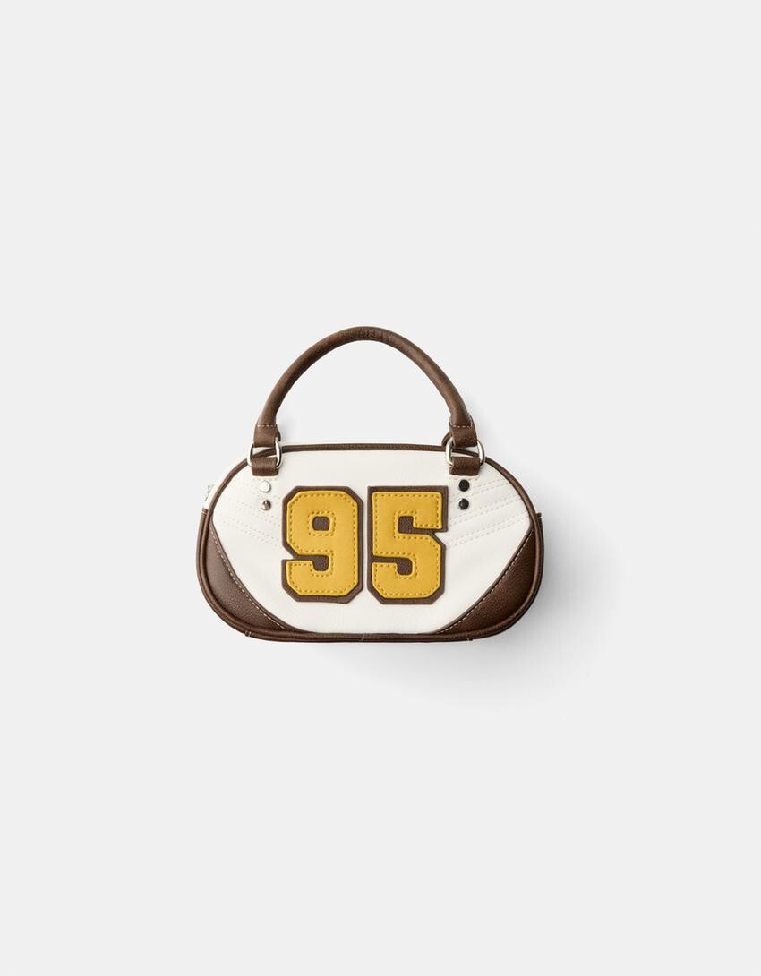 

Мини-Сумка для боулинга Bershka, бежевый