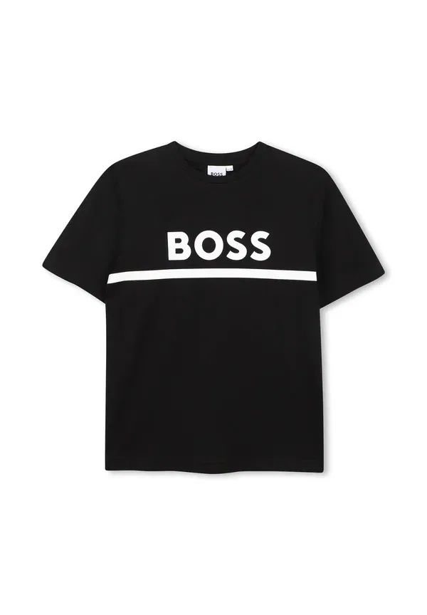Футболка с принтом "manches courtes" - футболка с принтом Boss Kidswear, черный