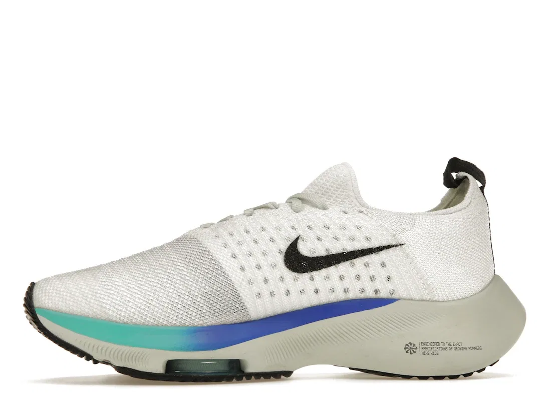 Детские кроссовки для бега с технологией Flyknit Nike Air Zoom Tempo Next% Flyknit, White/Hyper Violet-Flash Crimson-Black — фото 3