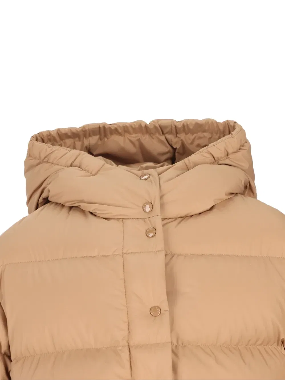 Утепленная куртка с капюшоном Moncler Enfant, коричневый — фото 3