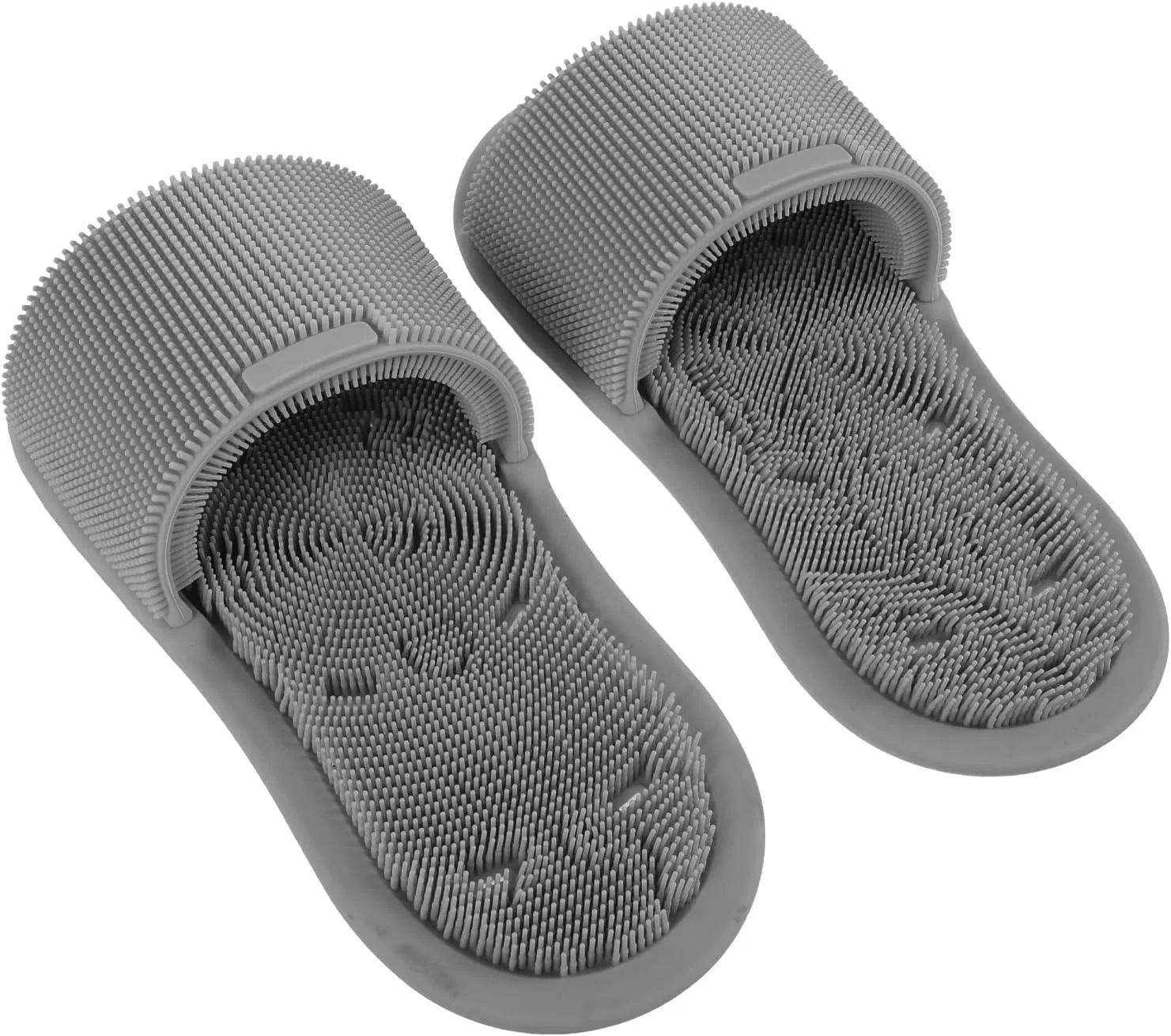 Силиконовые массажные тапочки Mikikit, 2 шт, серый