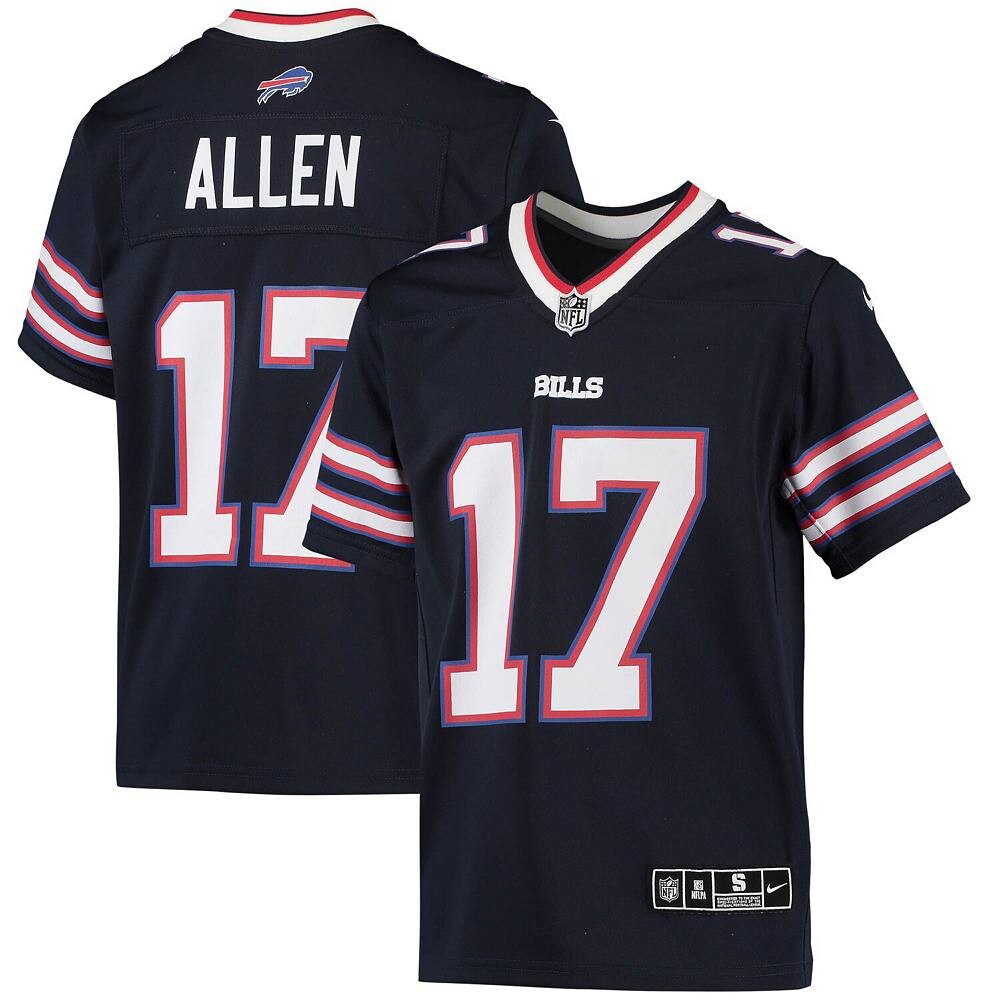 

Молодежная футболка Nike Josh Allen Navy Buffalo Bills Inverted Team Game, цвет Bil Navy