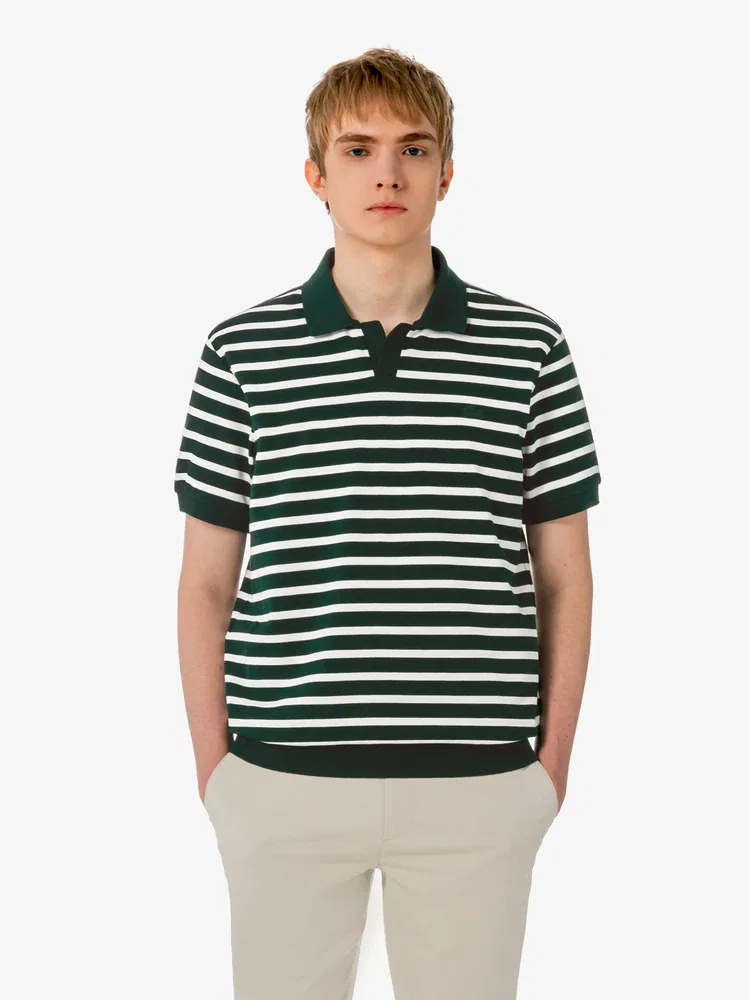 Футболка поло с контрастным воротником LACOSTE, Green