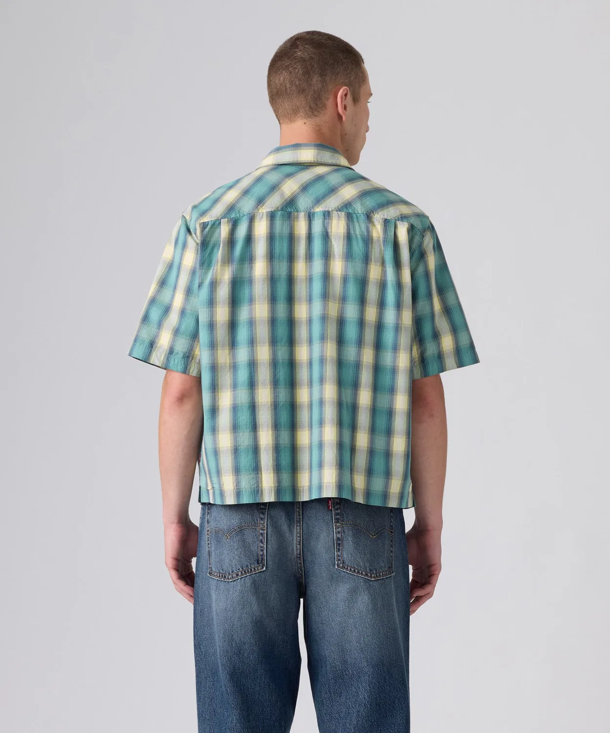Мужская рубашка с коротким рукавом, свободного кроя, Western Levi's, Blue — фото 3