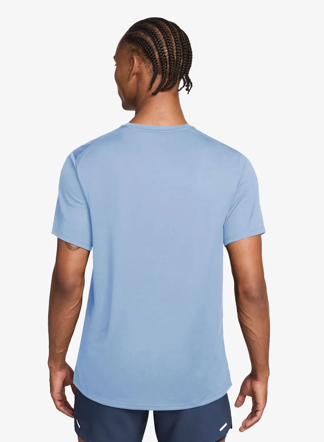 Футболка с коротким рукавом Dri-Fit uv miler run energy Nike, синяя — фото 2