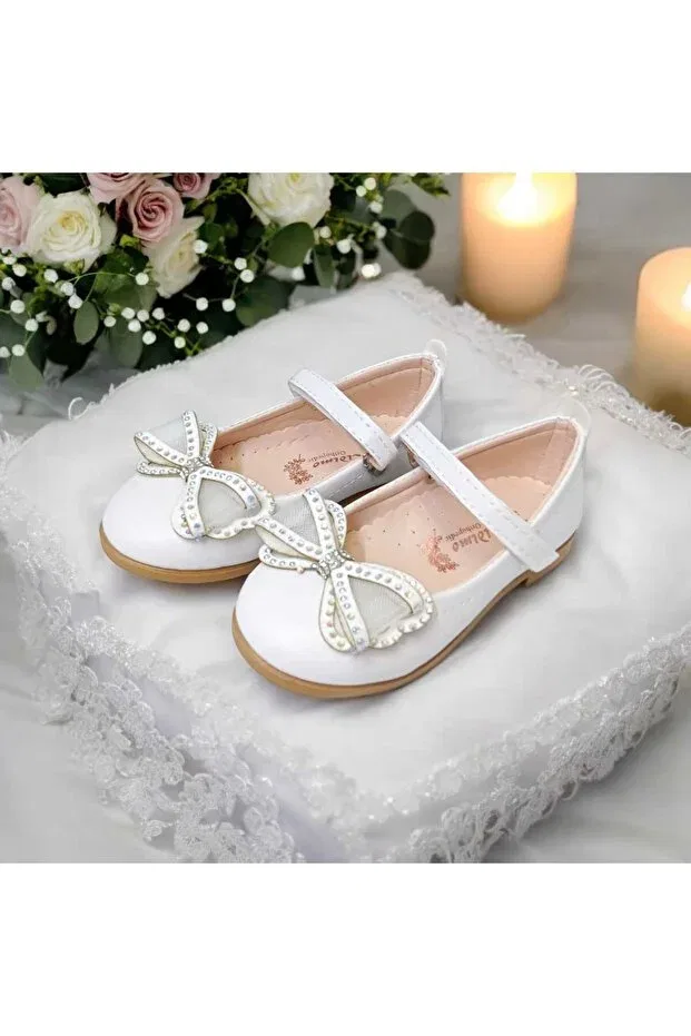 Детские балетки для девочек с ортопедической стелькой Patik Bebe, White — фото 3