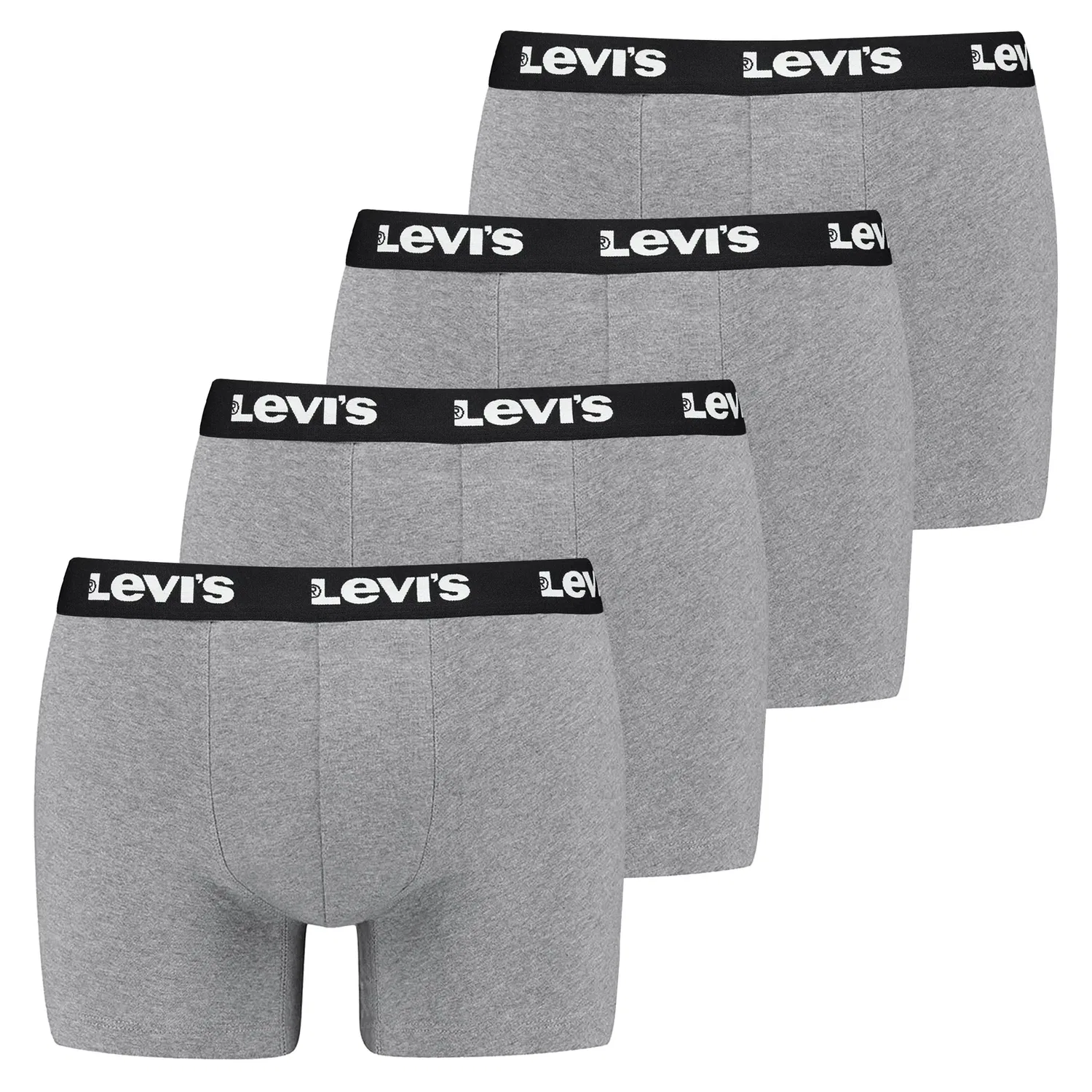Боксеры-брифы с логотипом, комплект из 4 штук Levis, серый