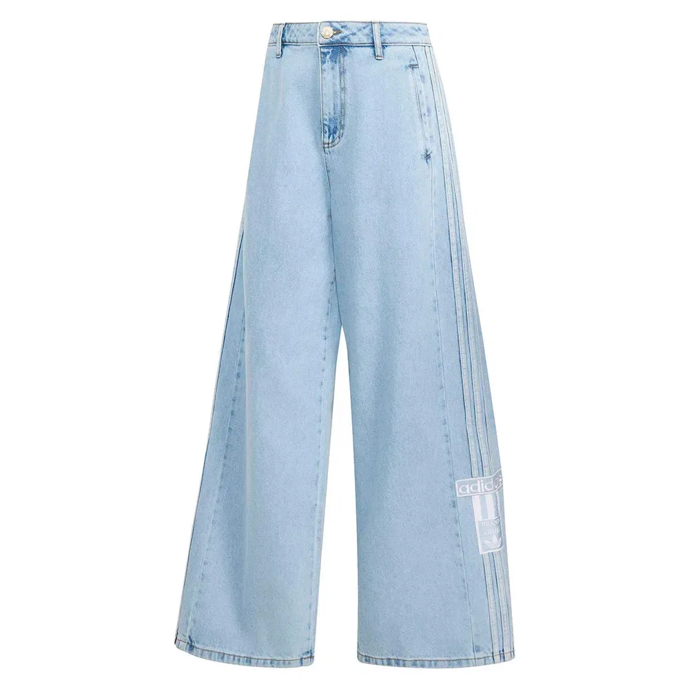 Женские джинсы с широкими штанинами Adibreak Mid-Rise Wide-Leg Adidas Originals, Blue — фото 3