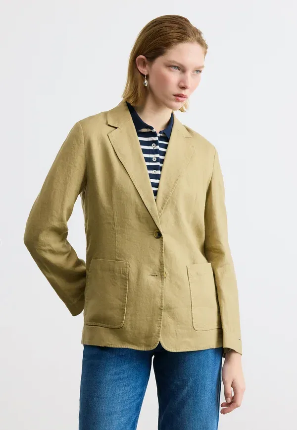 Блейзер из льна New essential, Tommy Hilfiger, Beige, бежевый
