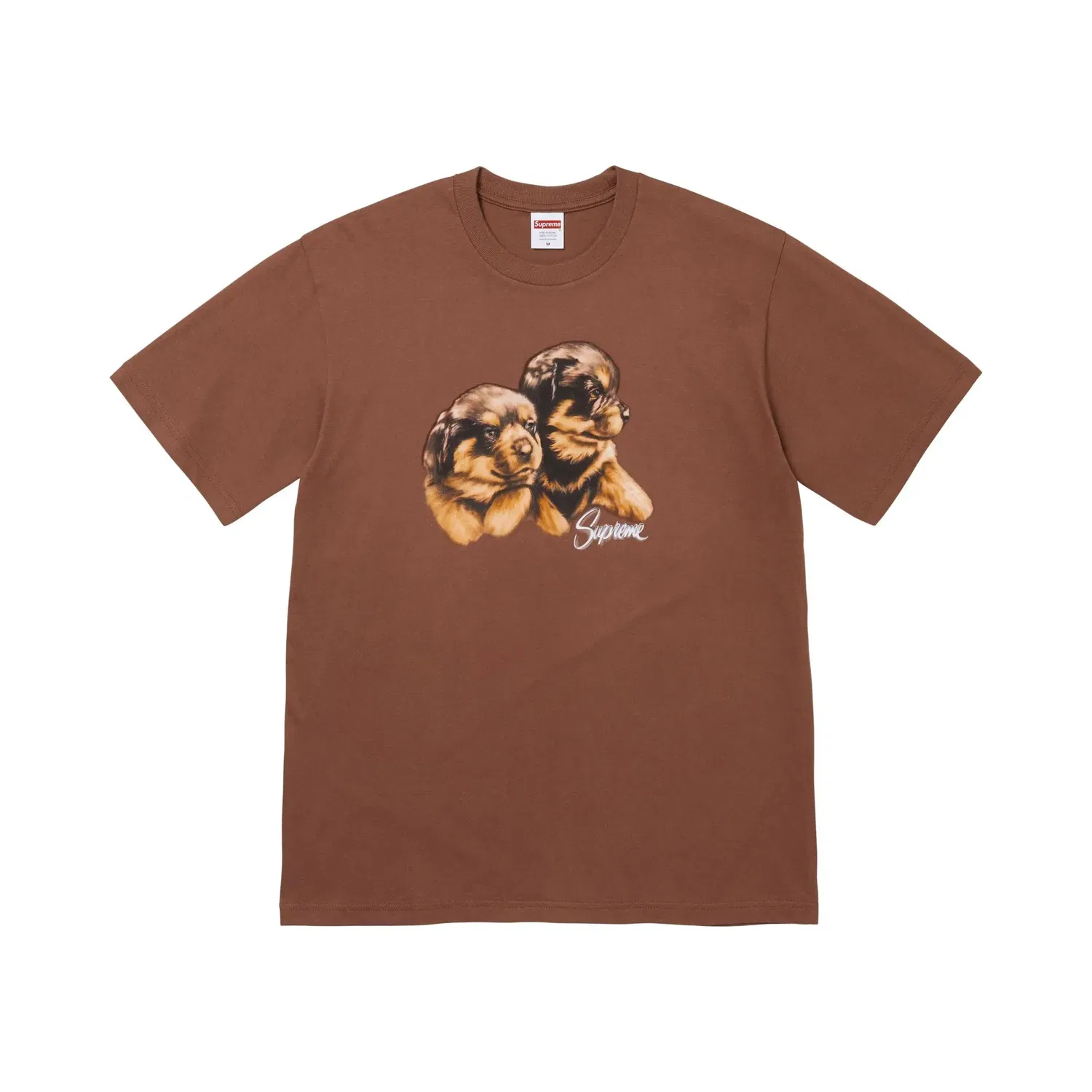 Футболка с принтом Supreme Puppies Tee, Brown