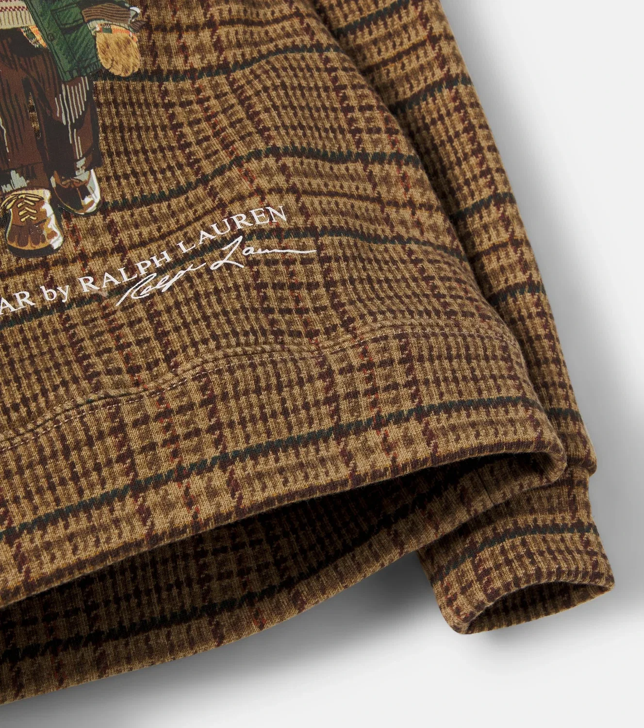 Свитшот с капюшоном Polo Bear хлопковый Polo Ralph Lauren Kids, коричневый — фото 4