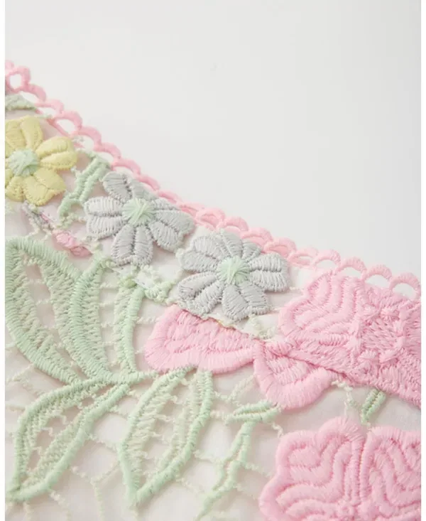Детская юбка для девочек с воланами Estella Frill Embroidered Mini Skirt Marlo Kids, Floral — фото 4