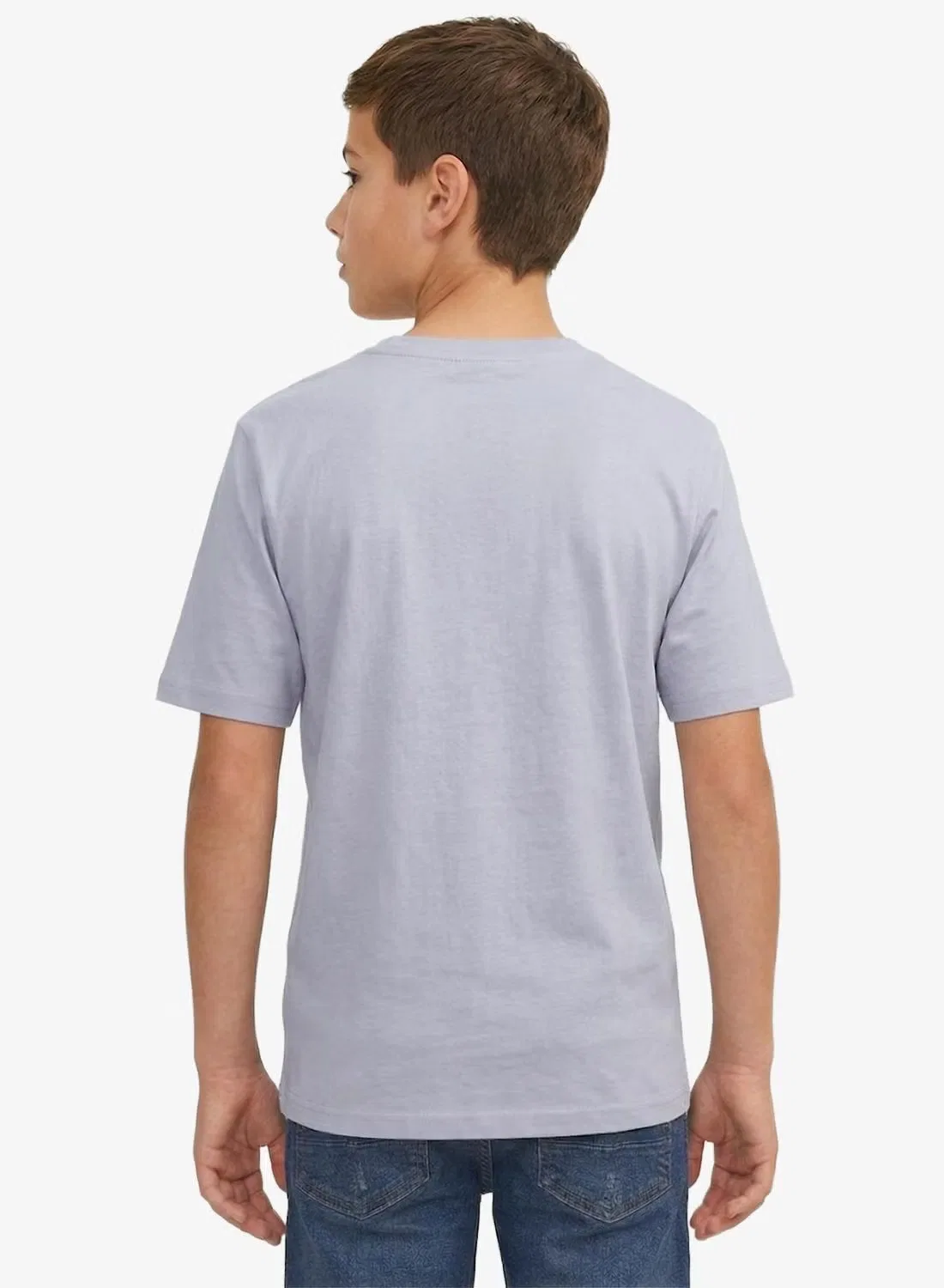 Футболка с принтом для подростков Jack & Jones Junior, бирюзовый — фото 2
