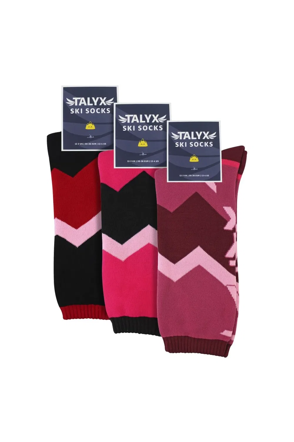 Комплект из 3 утепленных зимних носков для горнолыжного спорта Talyx, Pink — фото 2