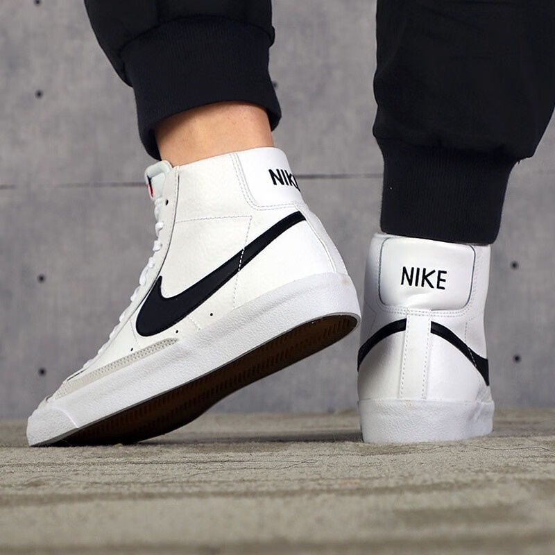 Кроссовки Nike Blazer Mid 77 GS, белый/черный — фото 4