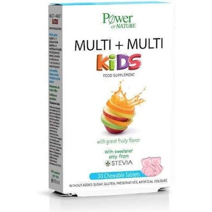 

Multimulti Kids жевательные мультивитамины со стевией - 30 жевательных таблеток Power Health