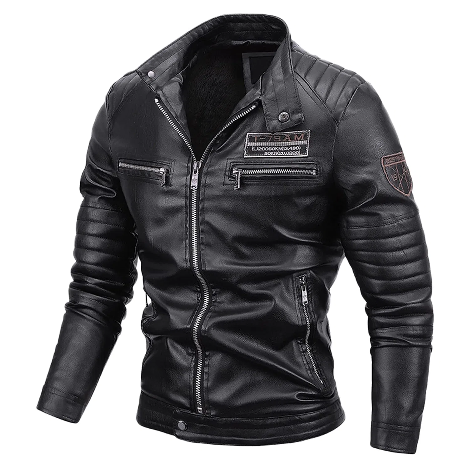 Мужская куртка с высоким воротником и молнией Invierno, Black