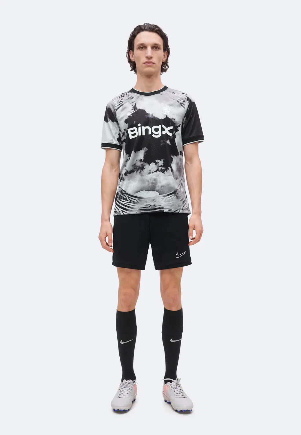 Футбольный клуб «Челси» - клубная форма Nike Performance, Grey Fog/Black/White — фото 2