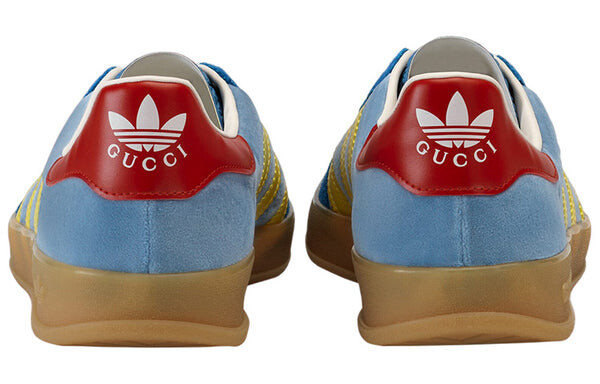 Кроссовки adidas x gazelle 'light blue suede' Gucci, голубой — фото 4