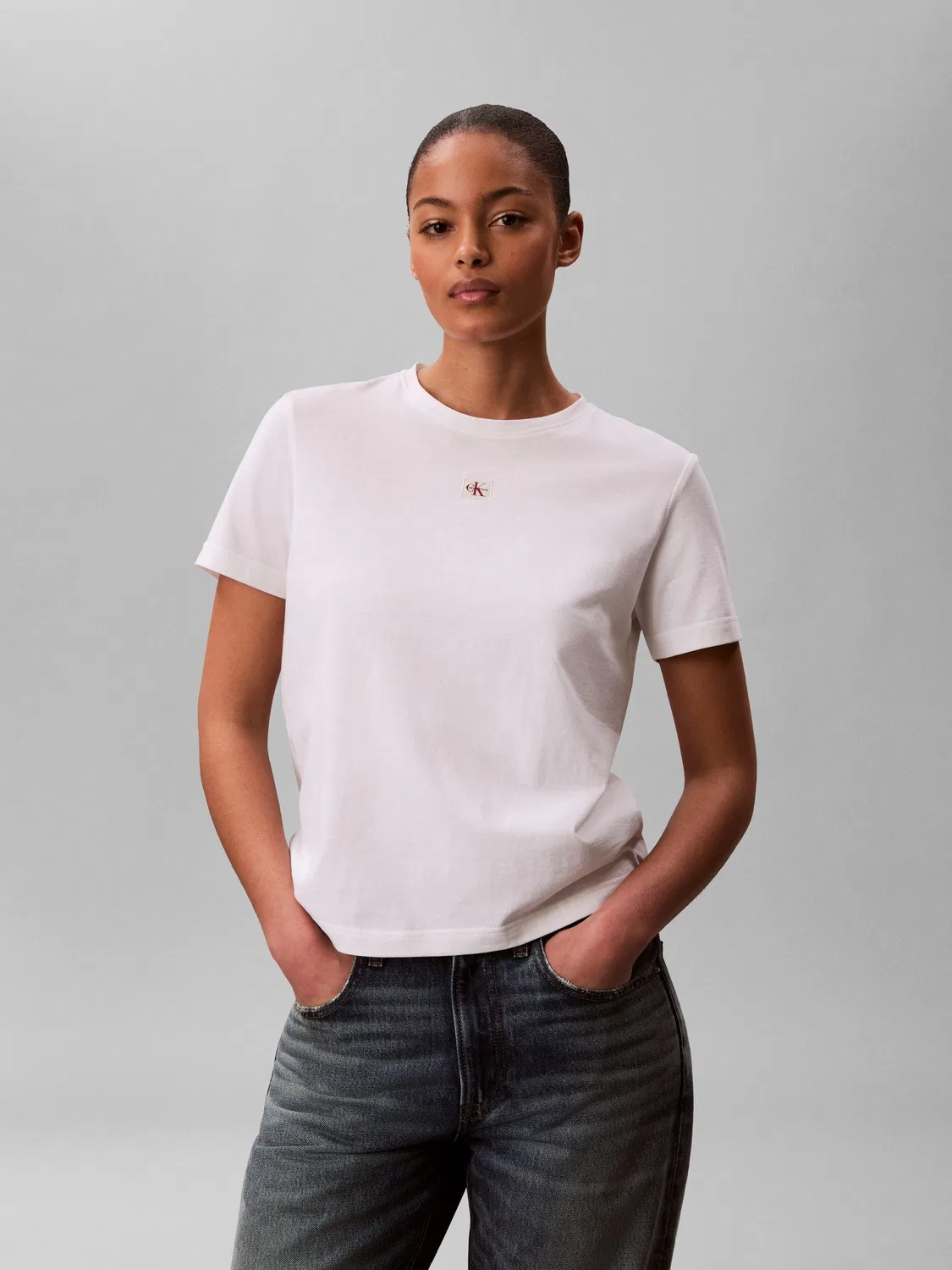 Футболка с тканым лейблом Calvin Klein, белый