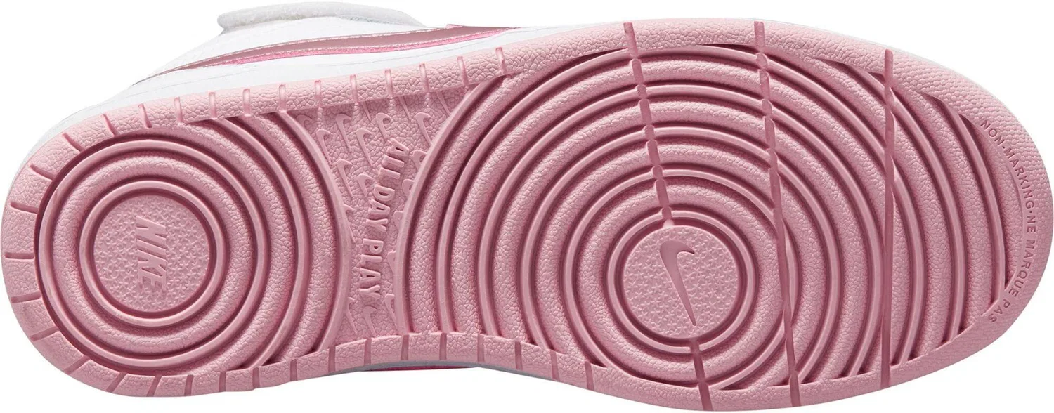 Детские кроссовки с высоким верхом Nike Court Borough Mid 2, White Pink Glaze Sports Tutor — фото 2