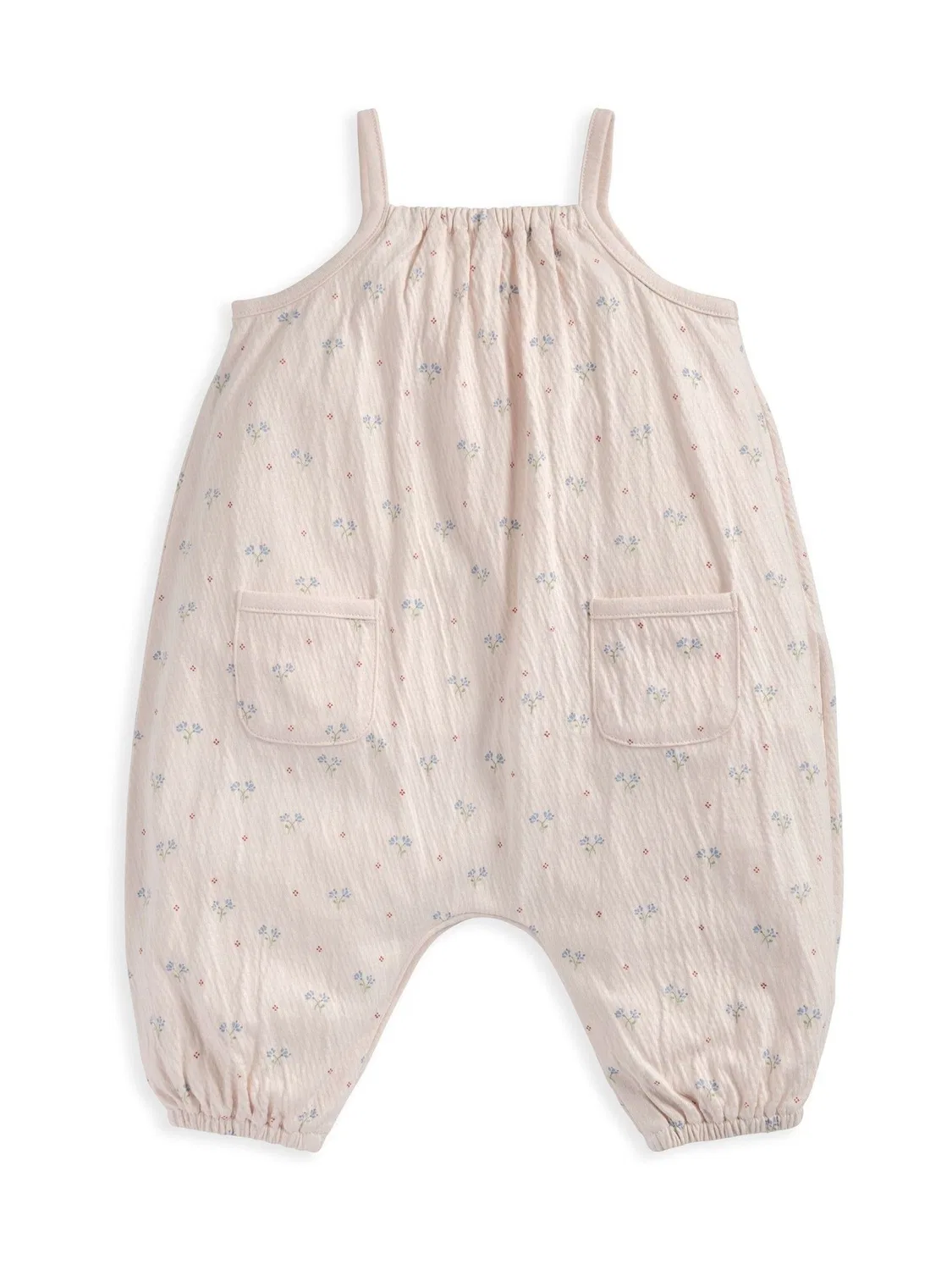 Ромпер с цветочным принтом, модель Crinkle Romper Mamas & Papas, розовый — фото 2
