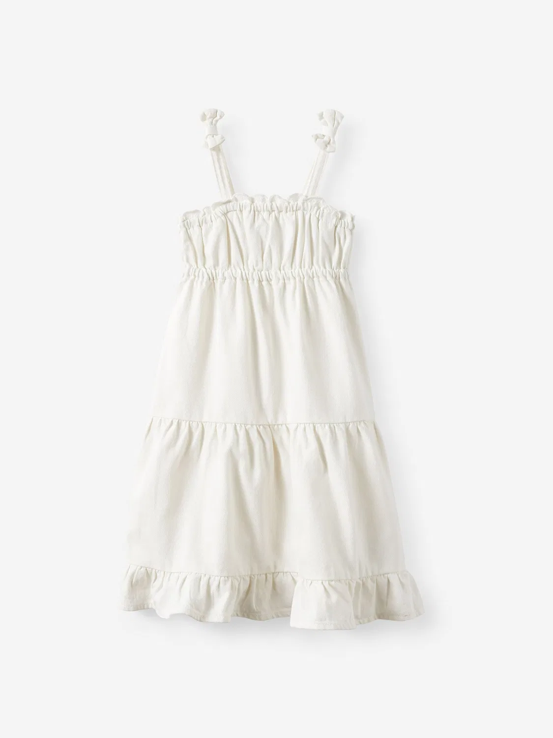Платье джинсовое без рукавов, ярусное Cotton On, белый