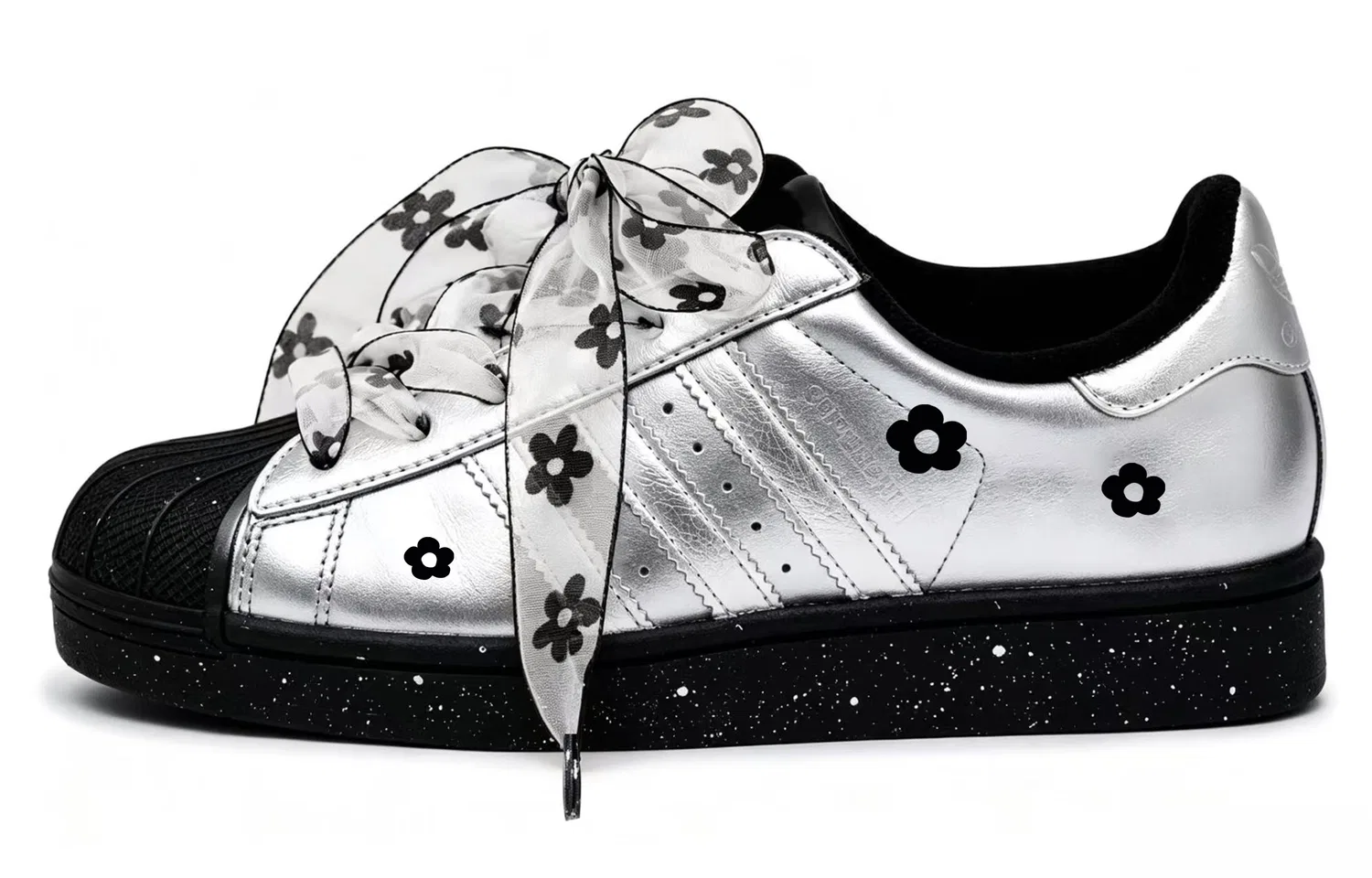 Детские кроссовки-скейтборд на низком подъеме Adidas Originals Superstar 2, Silver Black — фото 3