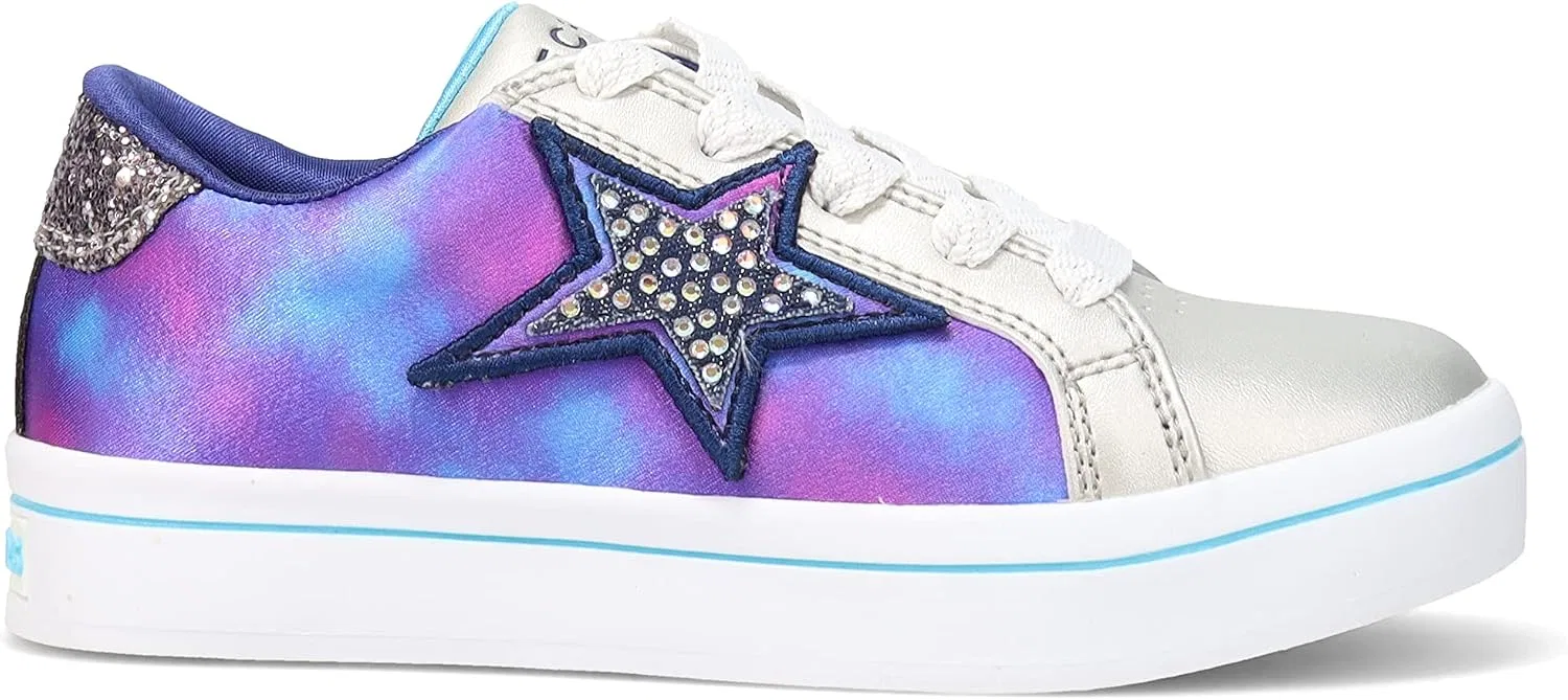 Детские кроссовки для девочек с принтом Starry Cloud Skechers, Navy/Multi — фото 2
