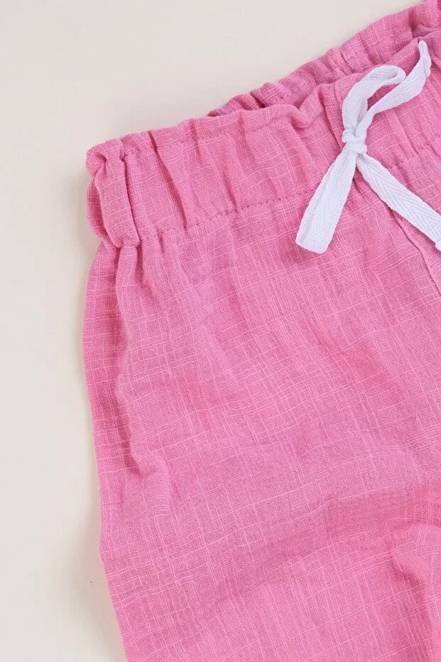 Детские брюки для девочек широкие муслиновые Bondberro, Candy Pink — фото 2