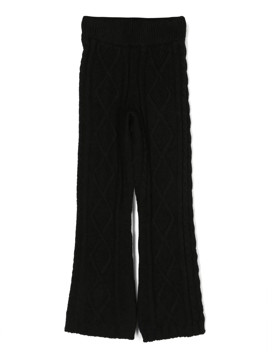 Вязаные брюки с логотипом MSGM, черный