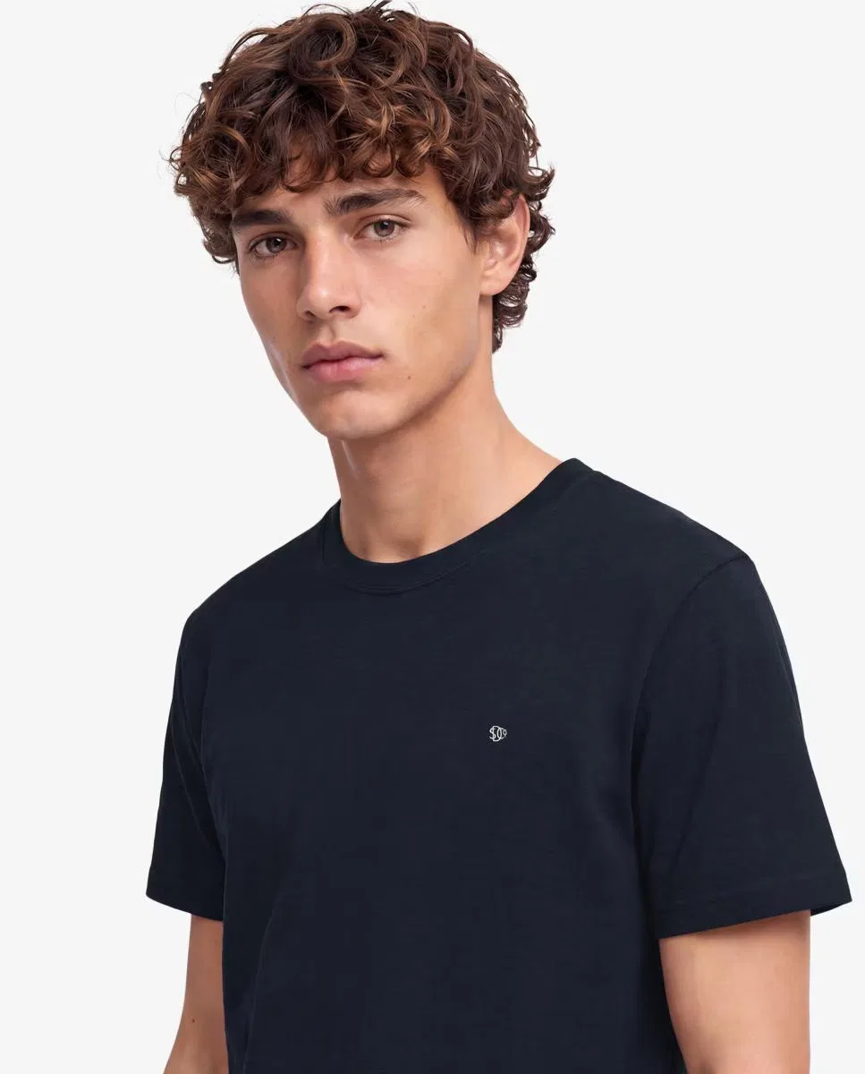 Мужская футболка с вышивкой, Essential Sdco Logo, Superdry, темно-синий — фото 3