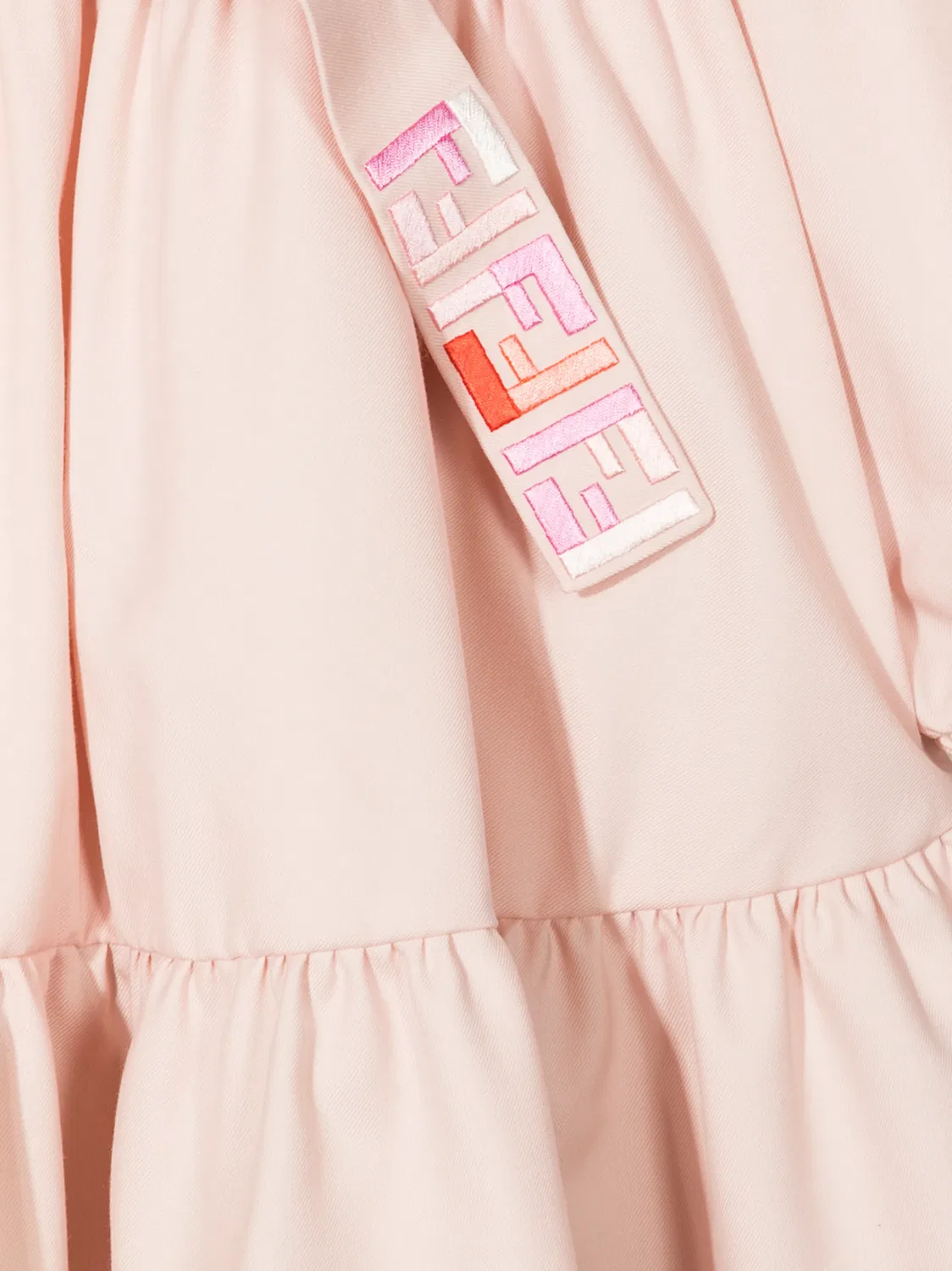 Шерстяное платье с пышными рукавами FENDI, розовый — фото 3