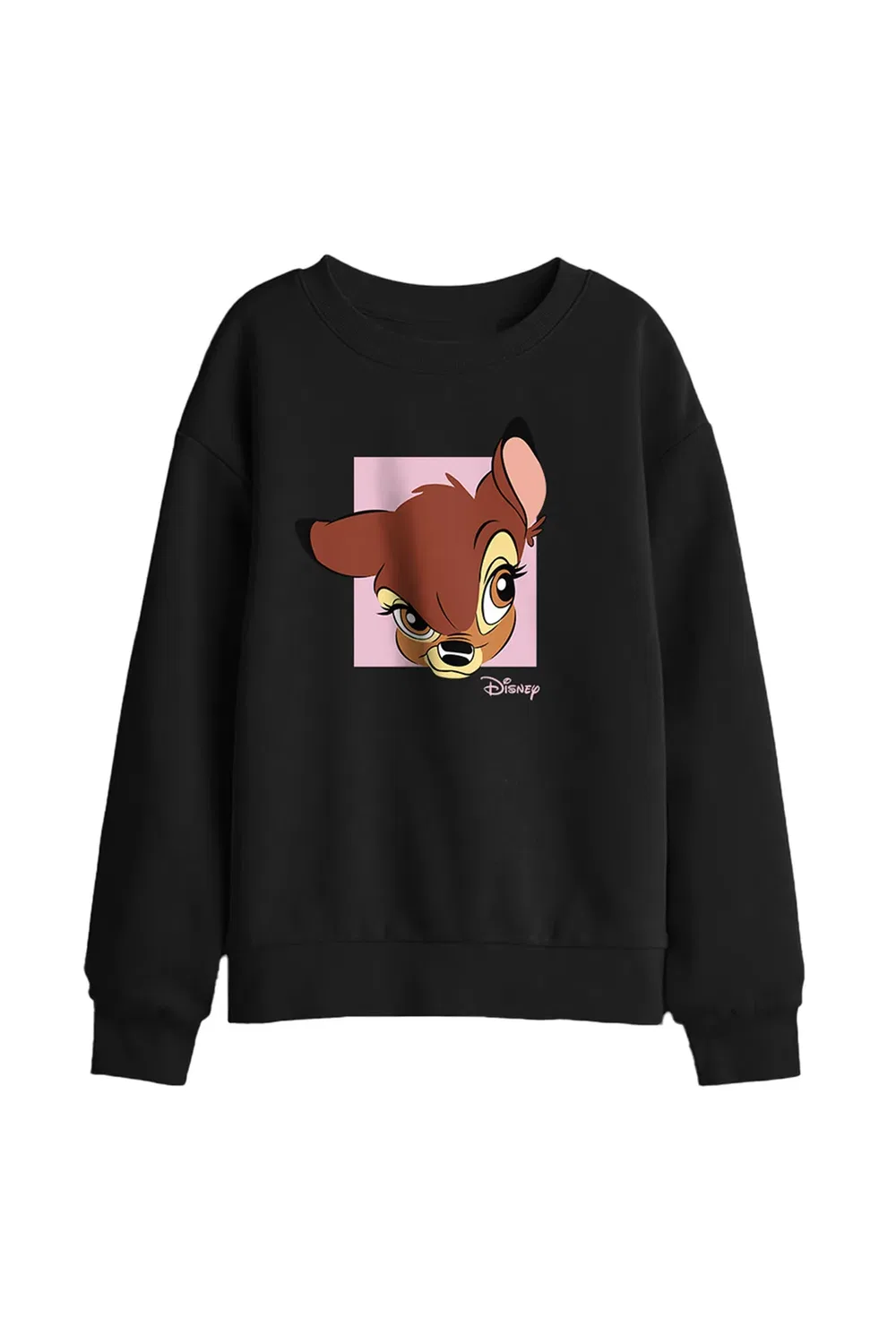 Детский свитшот с принтом Bambi Face Disney, Black
