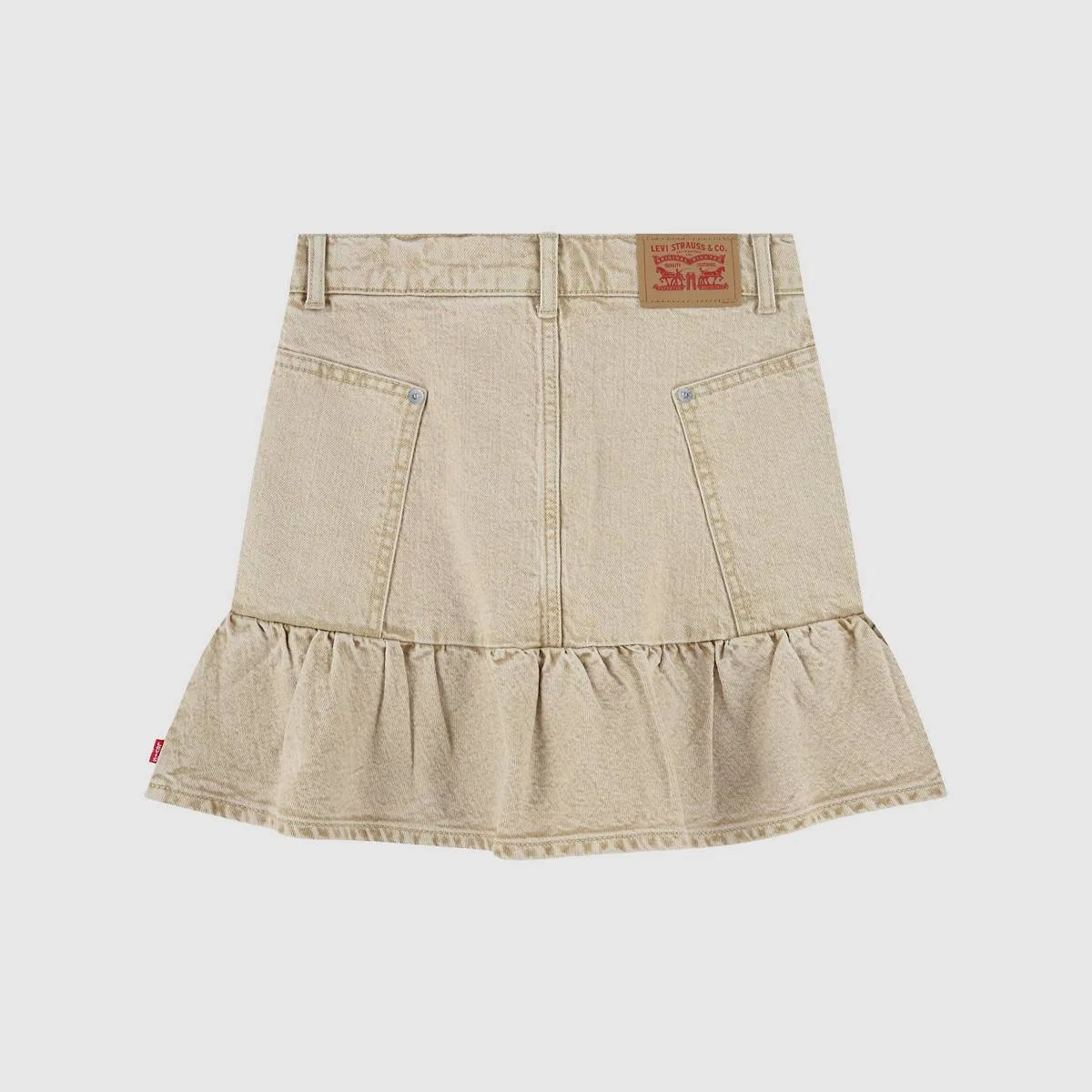 Двойная рабочая юбка до колен для девочек 7-16 лет Levi's, Curds And Whey - Brown — фото 2