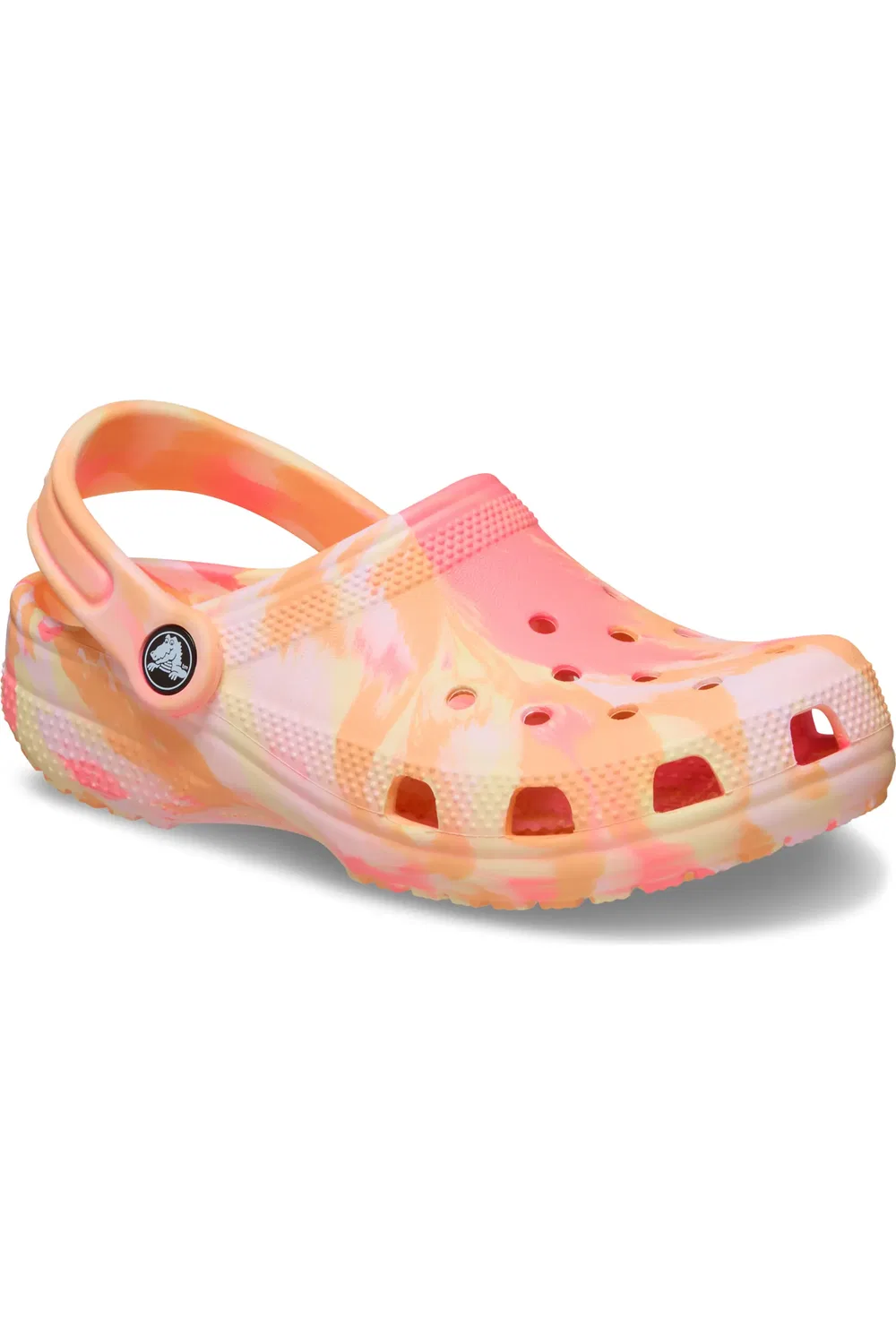 Клоги детские дышащие Marbled CROCS, Guava/Multi