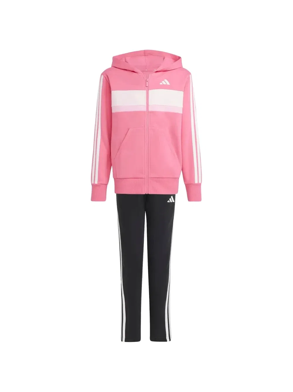 Спортивный костюм в полоску с капюшоном Adidas Kids, розовый