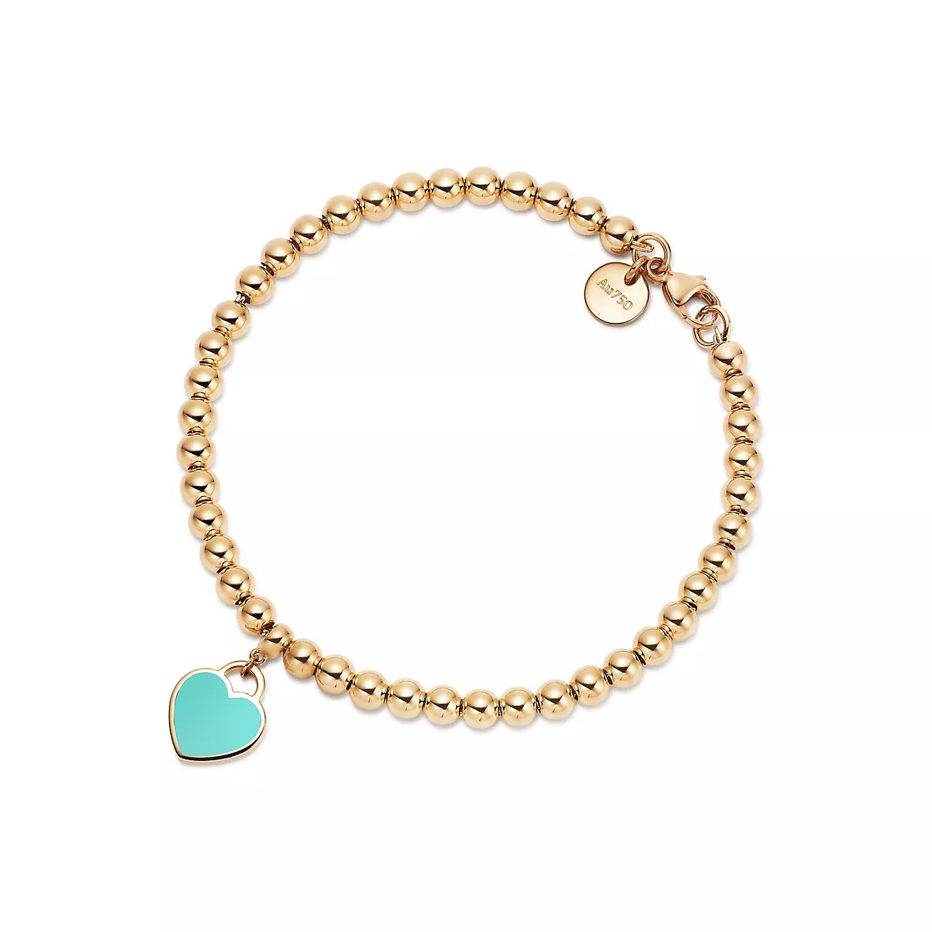 

Браслет Tiffany & Co. Return to Tiffany Mini Heart Tag Bead, золото