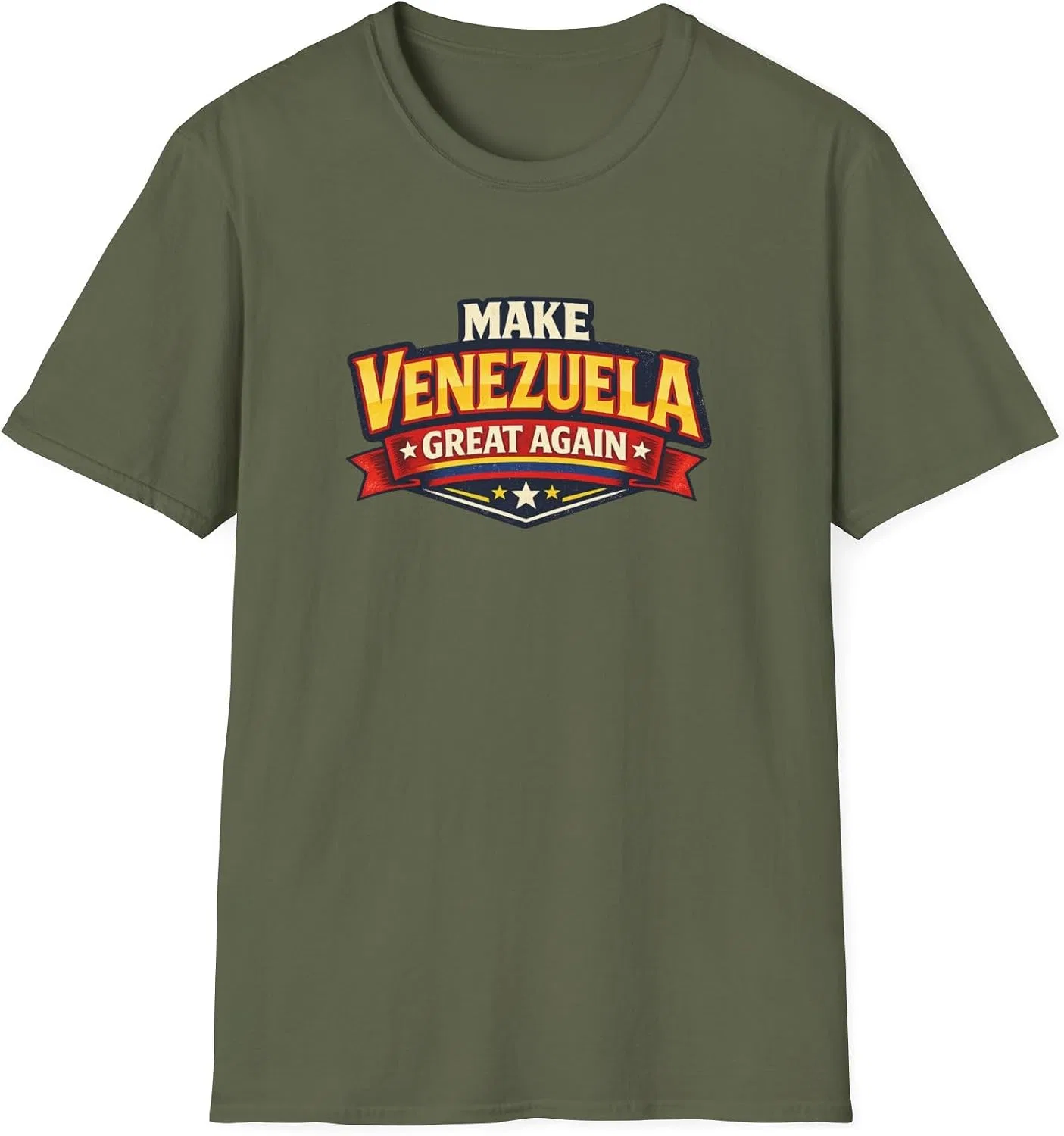 Женская футболка с принтом Venezuela Libre, хаки