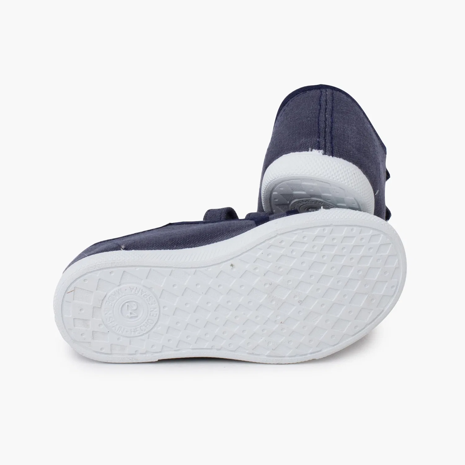 Детские кроссовки для мальчиков на липучке Pisamonas Morbide Sneakers Eco Canvas Chiusura A Strappo Pisamonas, Blue — фото 3