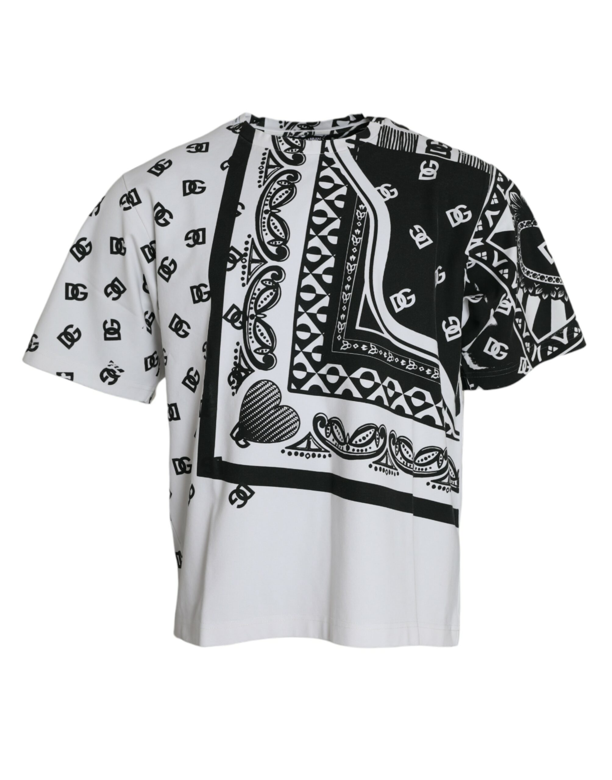 

Элегантная белая футболка с круглым вырезом из хлопковой смеси Dolce & Gabbana