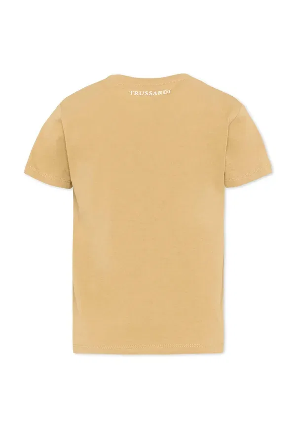 Футболка с принтом Print T-shirt Tru Trussardi Junior, Brown, коричневый — фото 2
