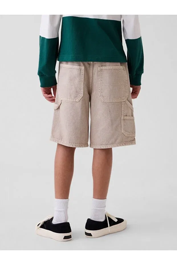 Детские шорты для мальчиков денимовые Gap, Light Brown-000 — фото 3