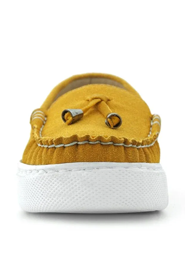 Детские лоферы для мальчиков с коротким каблуком Rakerplus, Yellow — фото 4