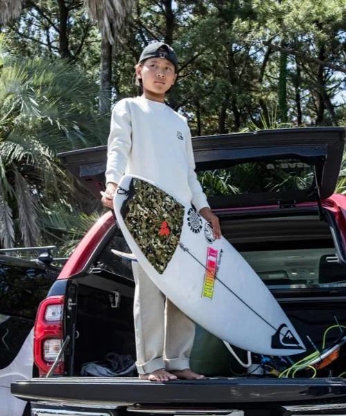Детский свитшот с принтом QS History Crew Quiksilver, Черный — фото 4