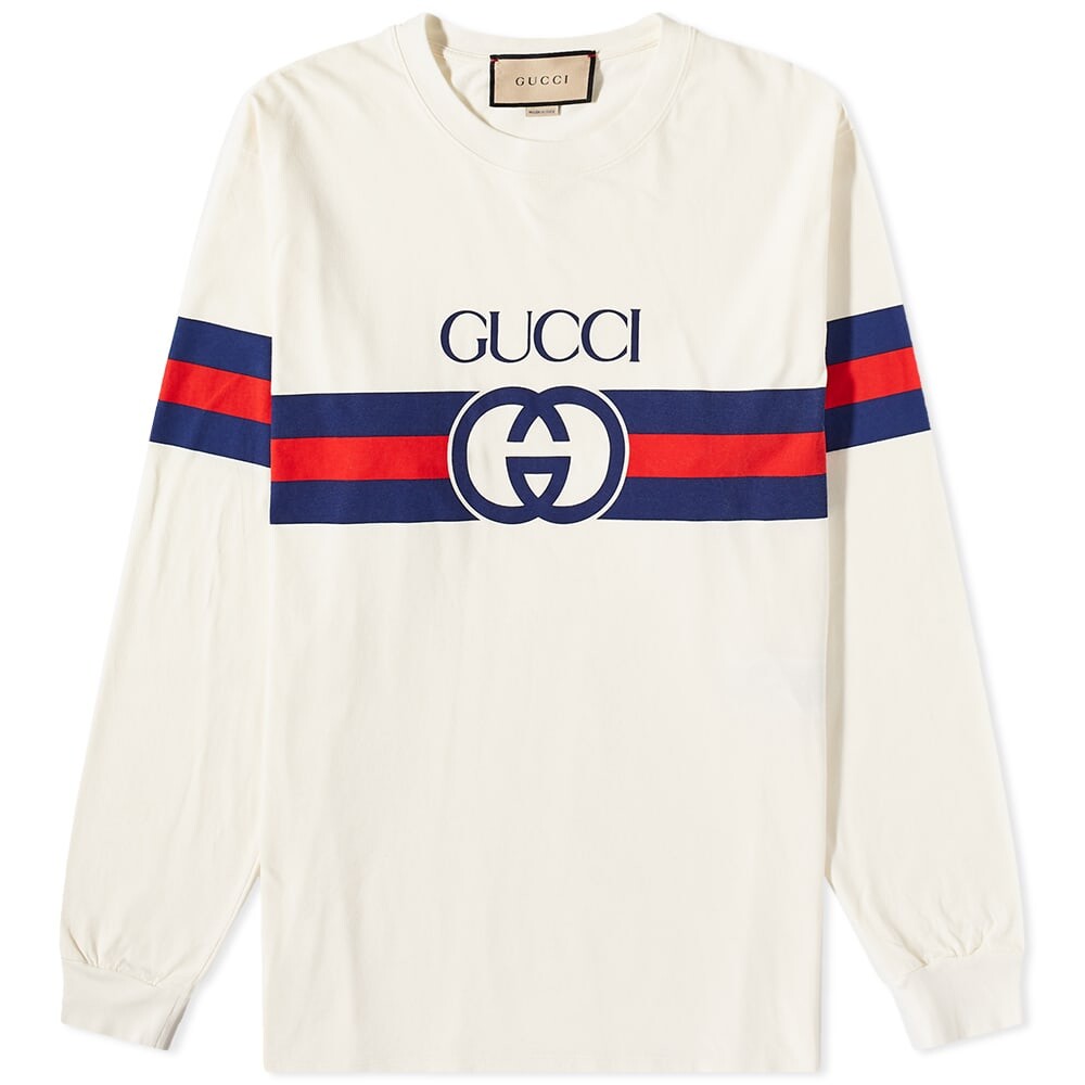 

Футболка Gucci Long Sleeve New Logo Tee, Белый, Футболка Gucci Long Sleeve New Logo Tee