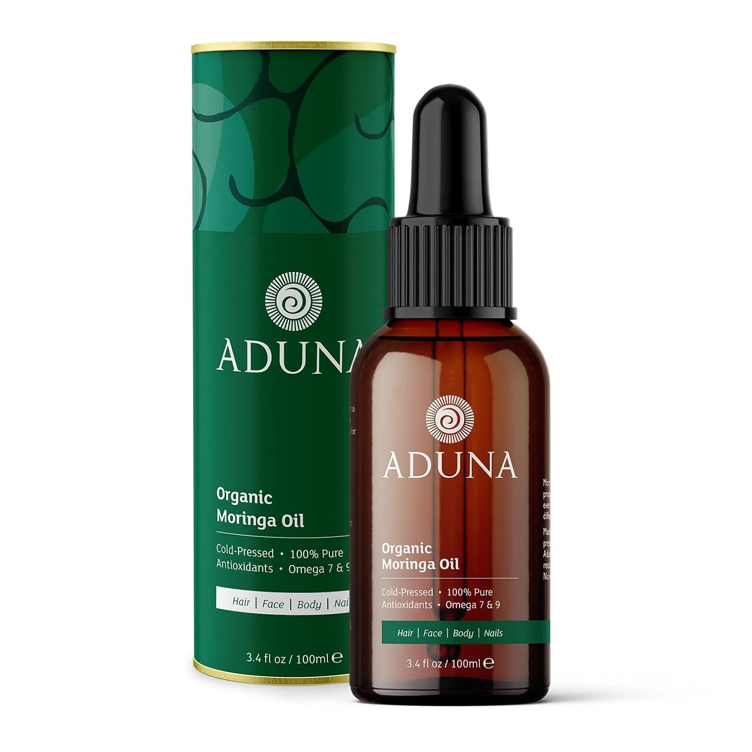 Масло для тела, лица и волос Moringa Oil, Organic, 100 мл, Aduna