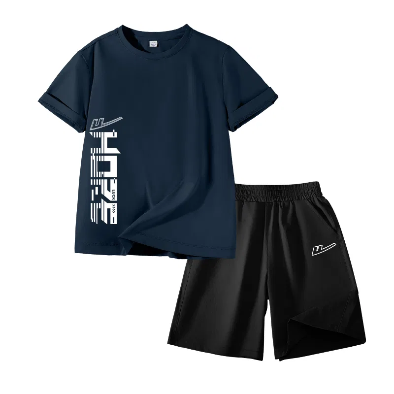 Детский спортивный комплект с принтом Black/H White English Line Left Middle-Khaki/H Cut-Out White Logo K WARRIOR — фото 3