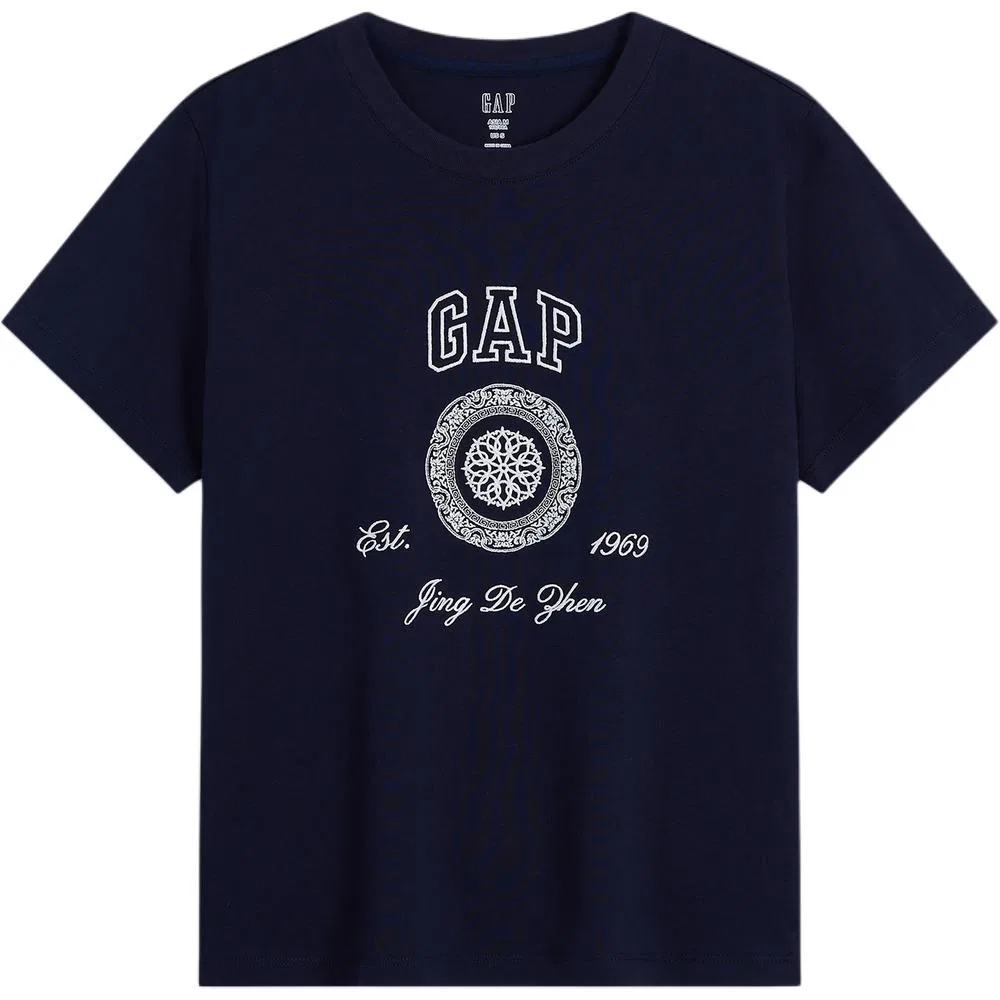Женская футболка с круглым вырезом Marine Blue GAP, Marine Blue